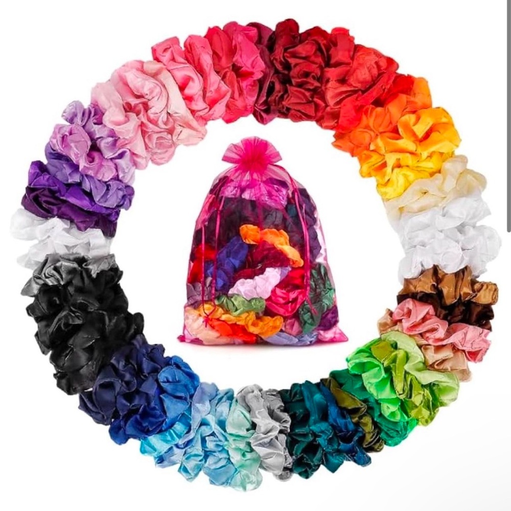 Colorful Kids Hair Scrunchies Set